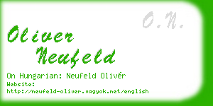 oliver neufeld business card
