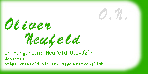 oliver neufeld business card